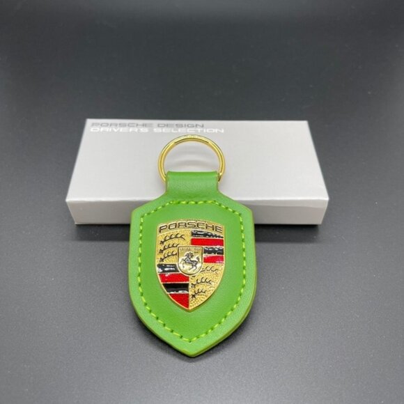 Porsche Design Other - NWT PORSCHE Leather KeyFob Keyring Keychain in GT3 GREEN NEW